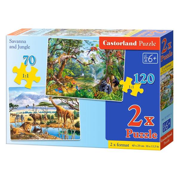 Puzzle 2 in 1 - Savanna and Jungle