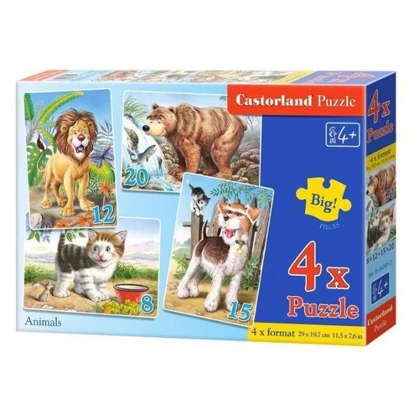 Puzzle 4 in 1 - Animals