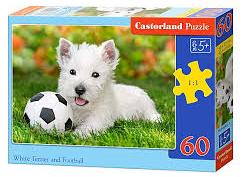 Puzzle 60 - White Terrier and football