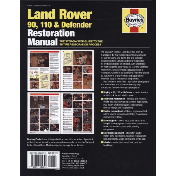 Land Rover 90. 110 & Defender Restoration Manual