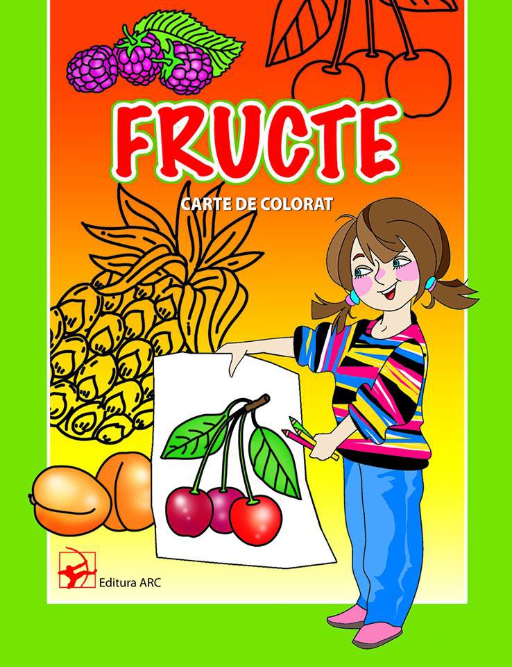 Fructe - Carte de colorat