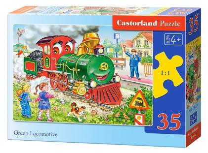 Puzzle 35 Castorland - Green Locomotive