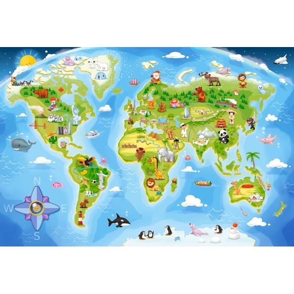 Puzzle 40 Maxi Castorland - World Map