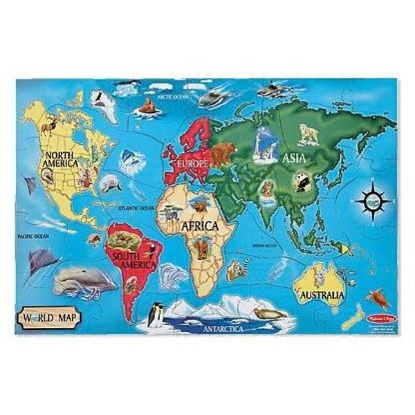 World Map. Puzzle de podea, Harta lumii