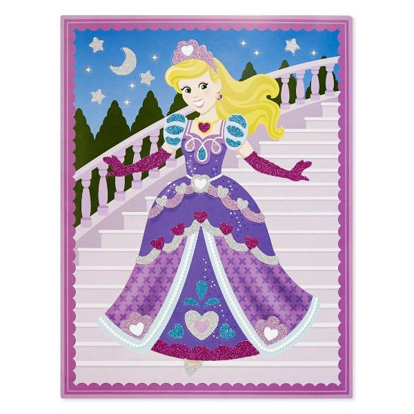 Mess-free Glitter, Princess and fairy scenes. Printese si zane 