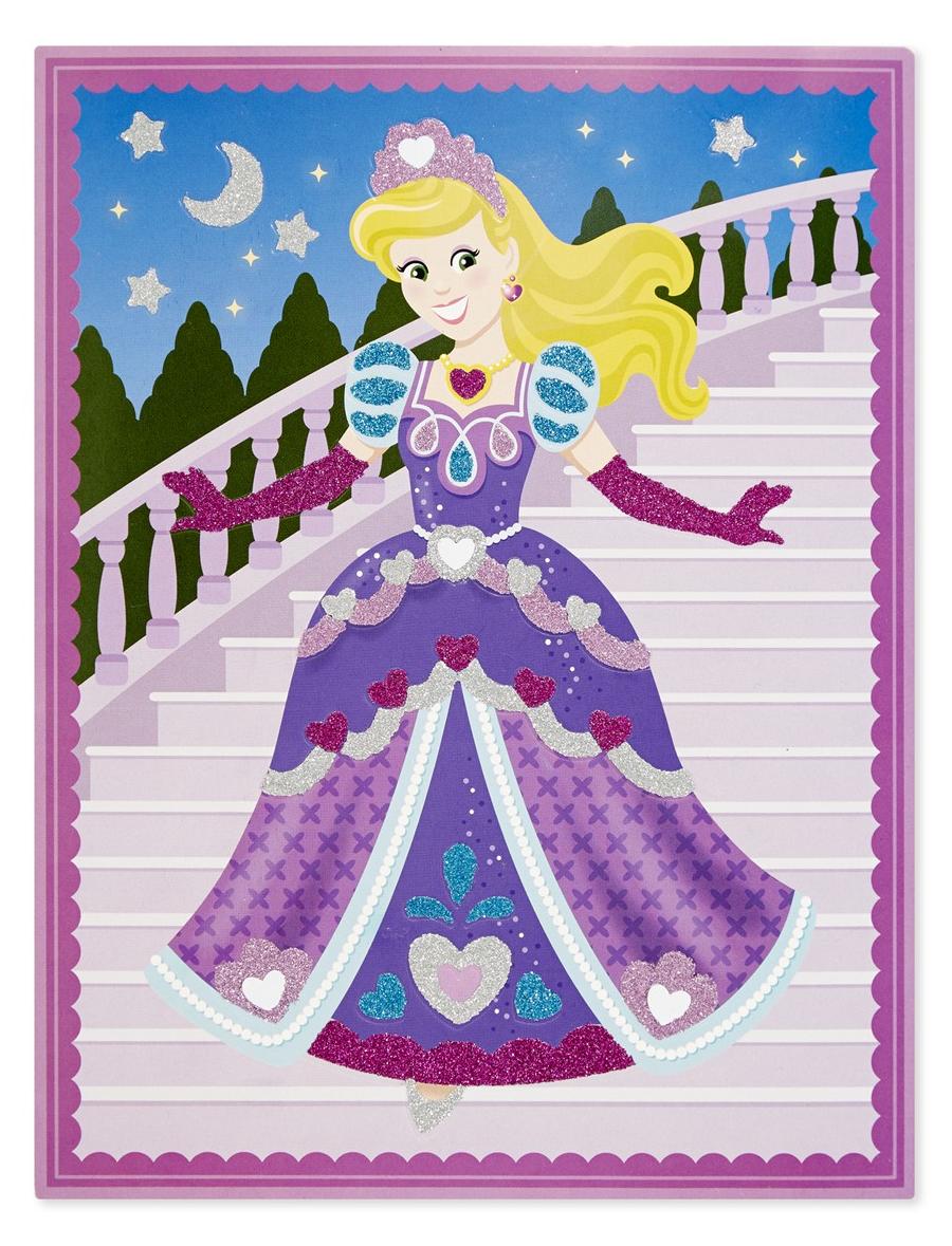 Mess-free Glitter, Princess and fairy scenes. Printese si zane 