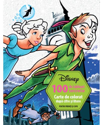 Disney - 100 de tablouri secrete. Carte de colorat dupa cifre si litere