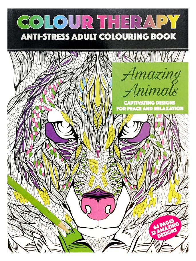 Colour Therapy, Amazing Animals. Carte de colorat antistress, Animale uimitoare