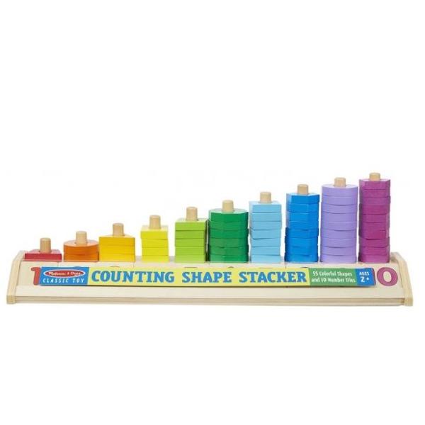 Counting shape stacker. Joc din lemn - Sorteaza si numara