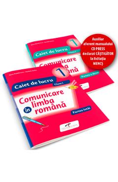 Coperta cărții 'Set caiet Comunicare in limba romana - Clasa 1 Partea 1 + Partea 2 - Iliana Dumitrescu'