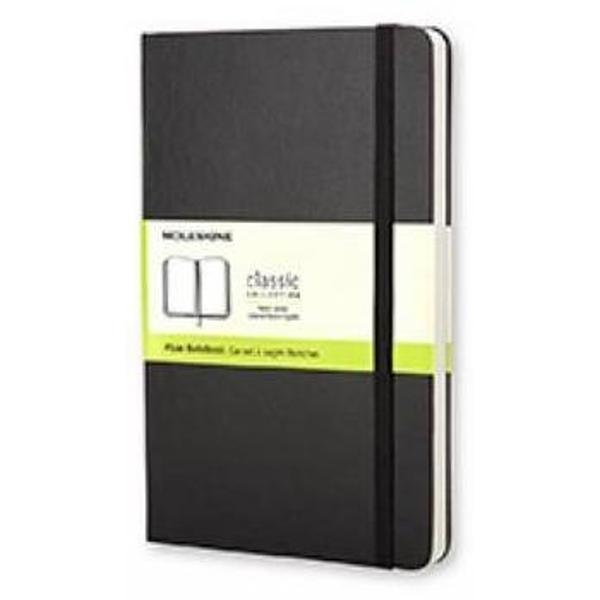 Moleskine Classic collection hard cover Large plain notebook Black