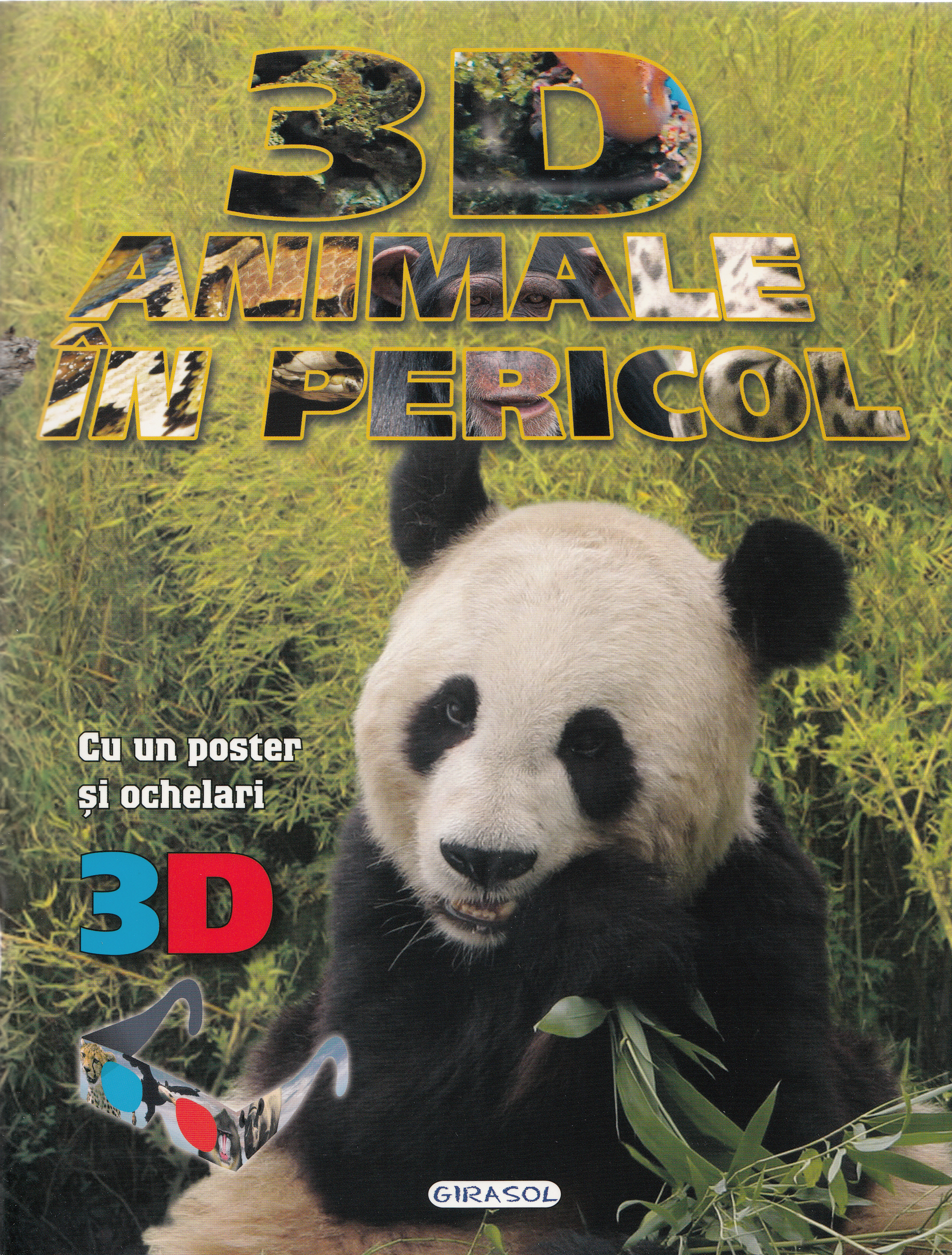 3D animale in pericol (poster + ochelari)