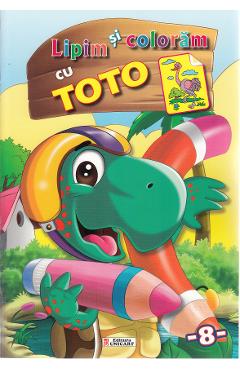 Coperta cărții 'Lipim și colorăm cu Toto'