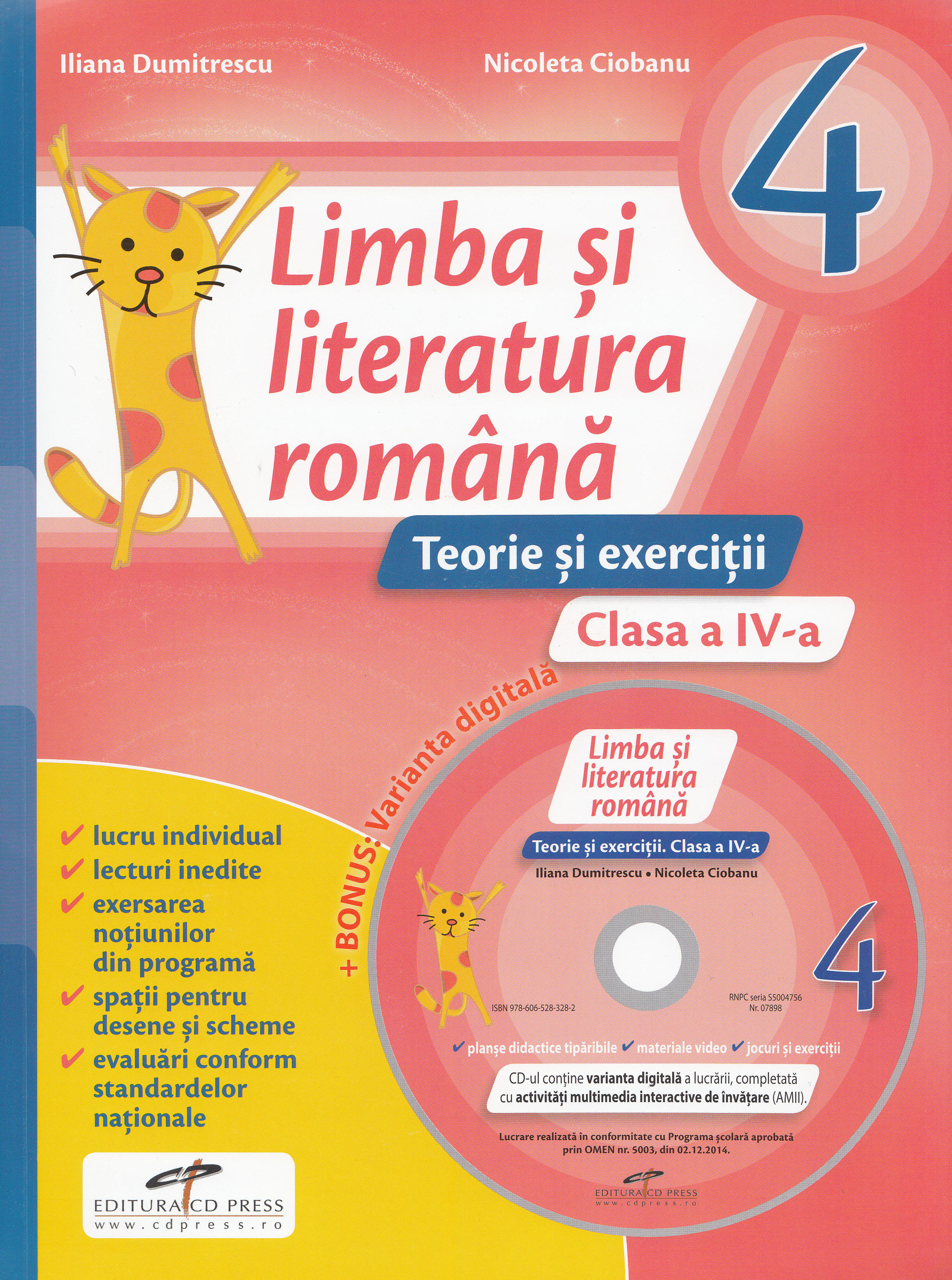 Romana - Clasa 4 - Teorie si exercitii + CD - Iliana Dumitrescu, Nicoleta Ciobanu