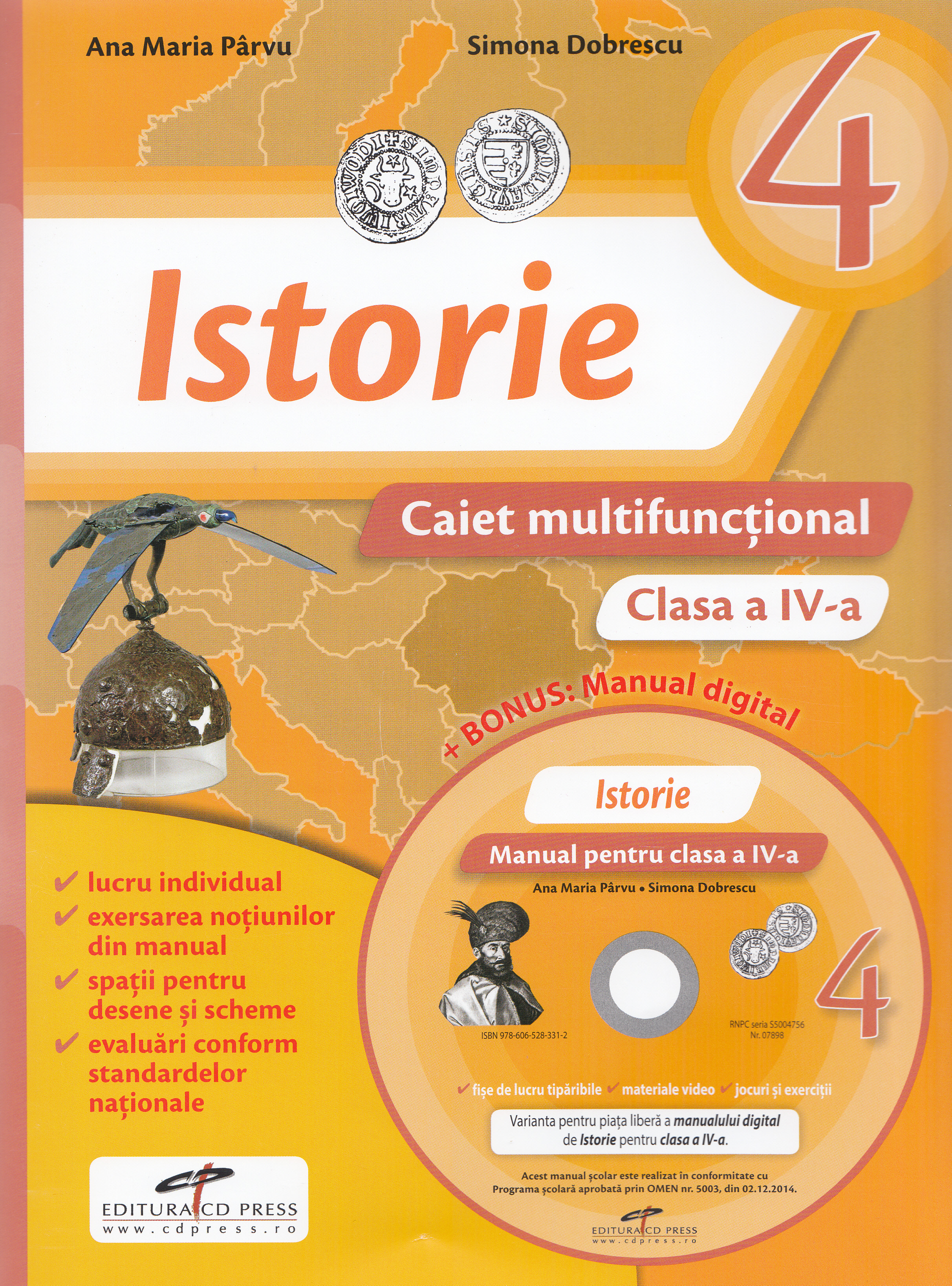 Istorie - Clasa a 4-a - Caiet multifunctional + CD - Ana Maria Parvu, Simona Dobrescu
