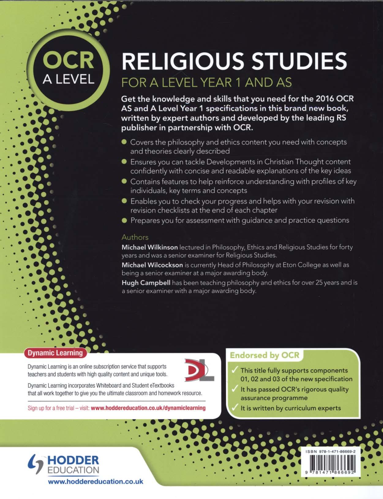 OCR Religious Studies a Level Year 1 and AS