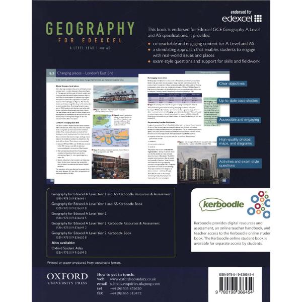 Geography for Edexcel A Level Year 1 and as Student Book