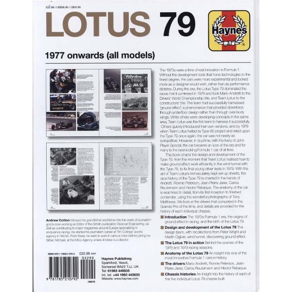 Lotus 79 Owners' Workshop Manual: 1978 Onwards (All Models)