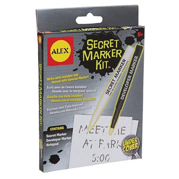Secret marker kit. Kit de spionaj pentru mesaje secrete
