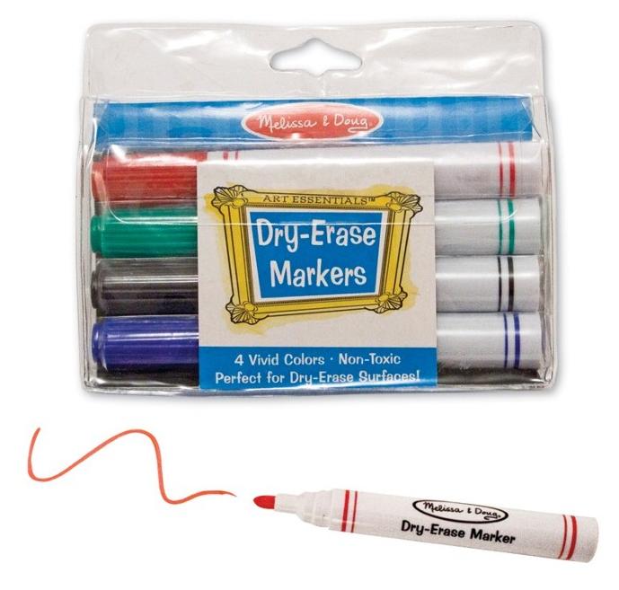 Dry-erase markers. Set 4 Markere colorate lavabile