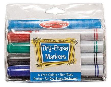 Dry-erase markers. Set 4 Markere colorate lavabile