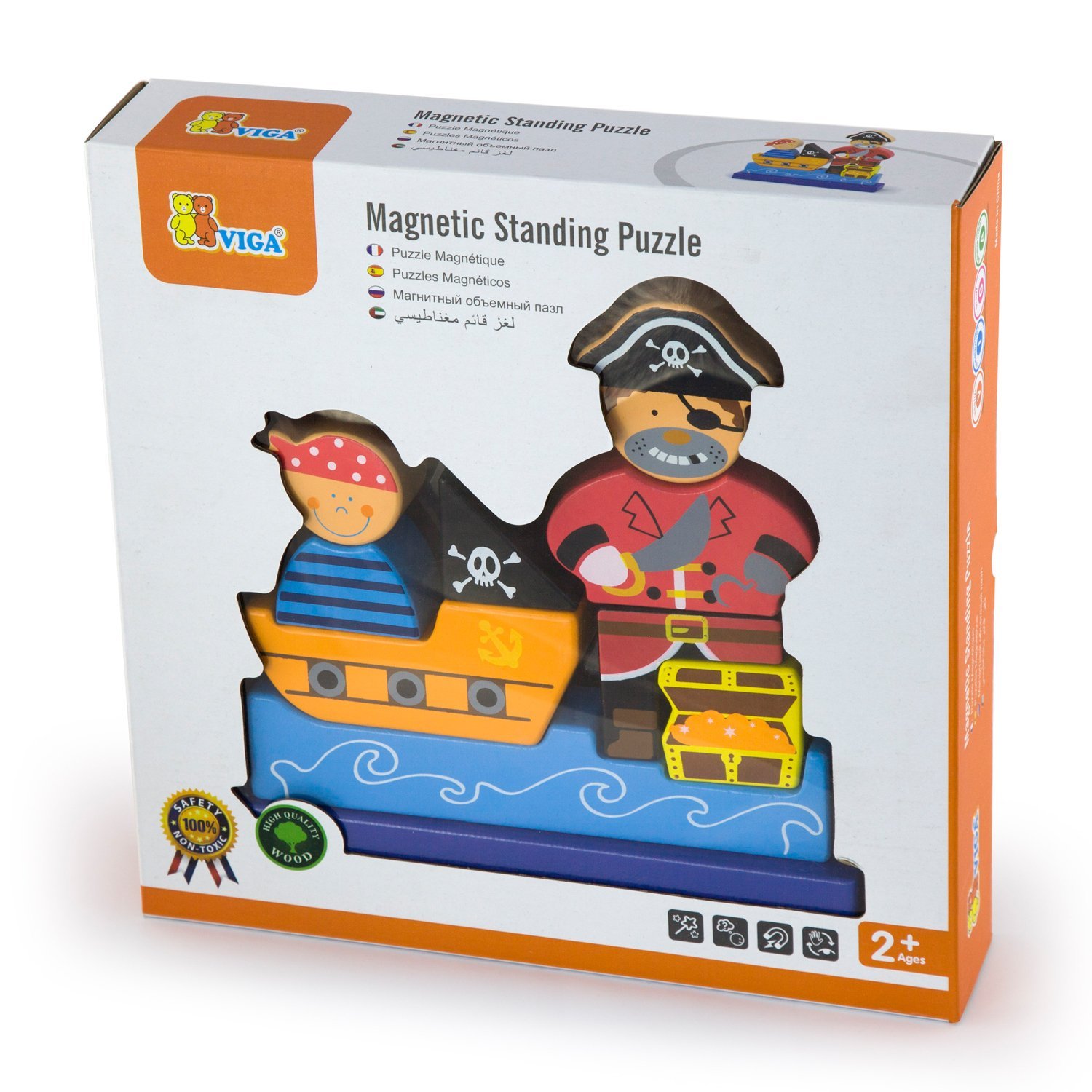 Magnetic standing puzzle. Puzzle 3D magnetic, Pirat