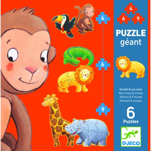 Puzzle Gigant. Marmoset and friends. Animale salbatice