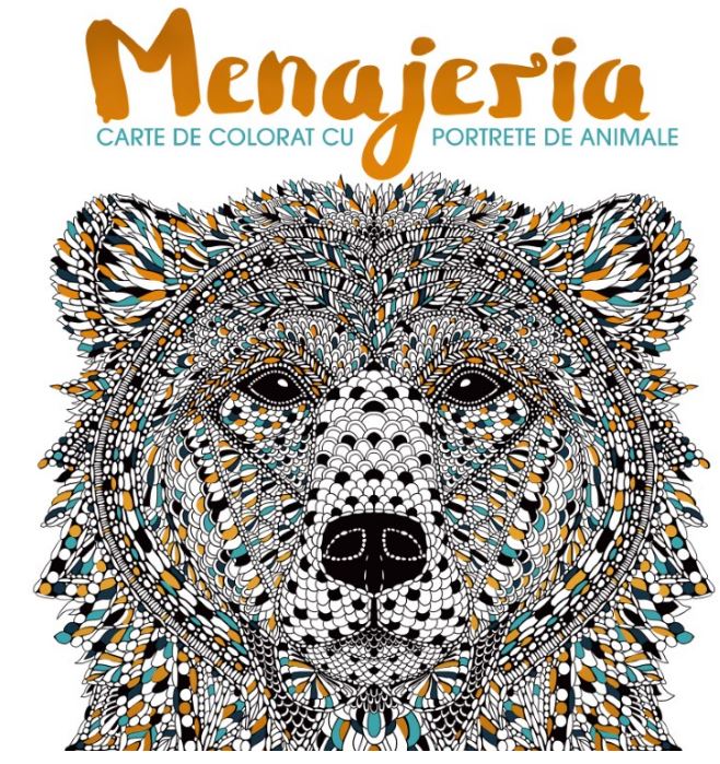 Menajeria - Carte de colorat, portrete de animale