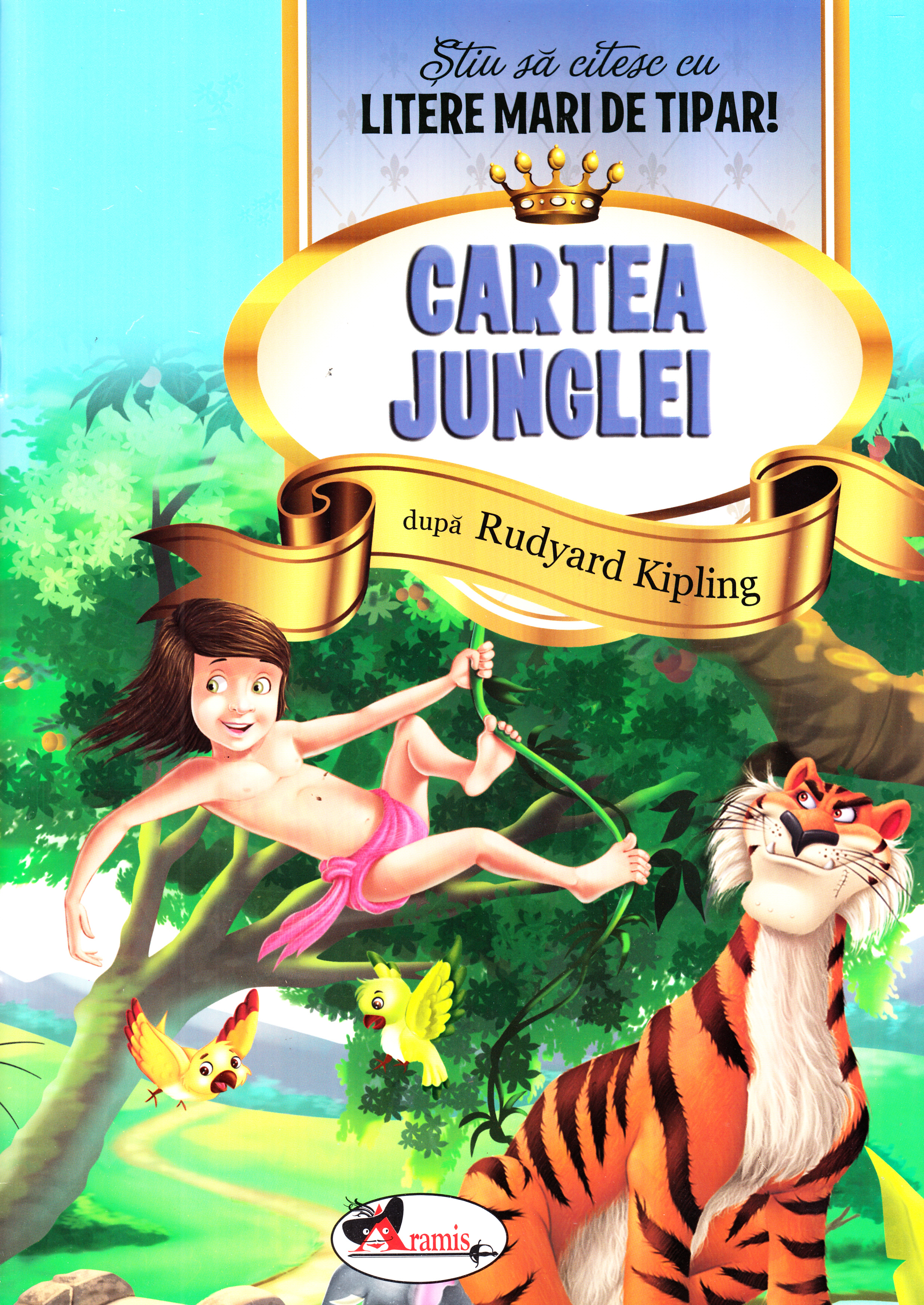 Cartea Junglei - Stiu sa citesc cu litere mari de tipar