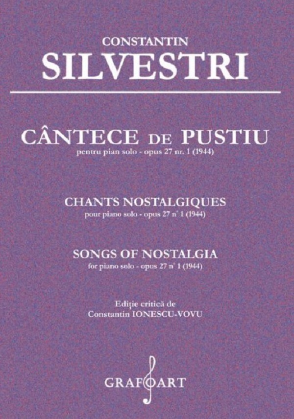 Cantece de pustiu pentru Pian solo opus 27 Nr.1 - Constantin Silvestri