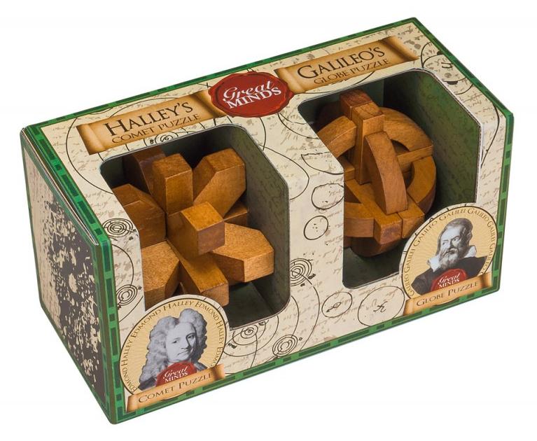 Great Minds - Set of 2: Edmond Halley and Galileo Galilei (Puzzle mecanic)