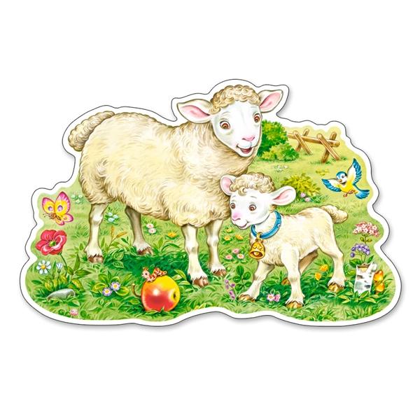 Puzzle 12 Maxi - A Lamb with his Mom