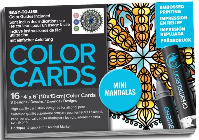 Carte de colorat - Chameleon Mini Mandalas