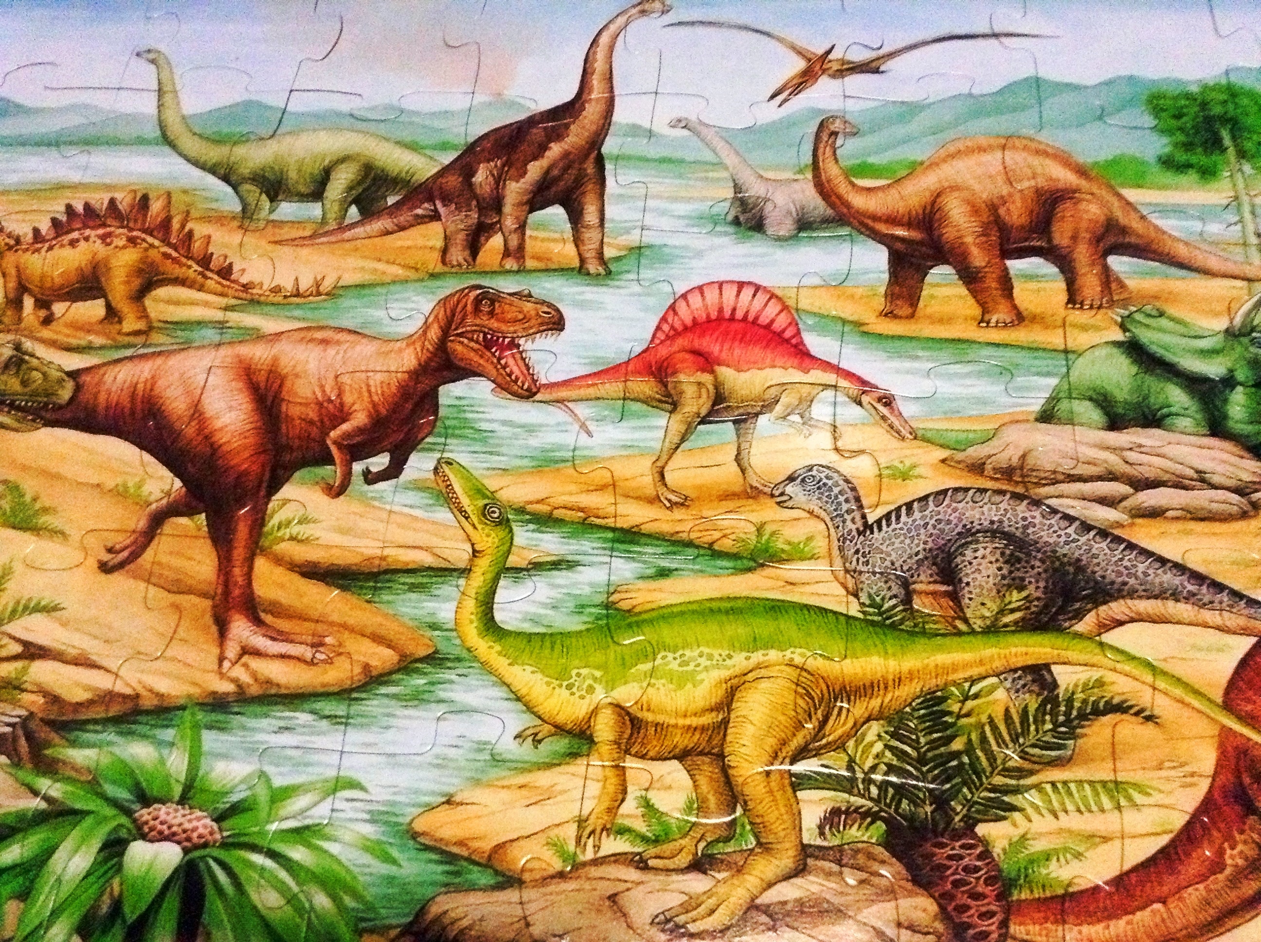 Floor puzzle, Dinosaurs. Puzzle de podea, Dinozauri