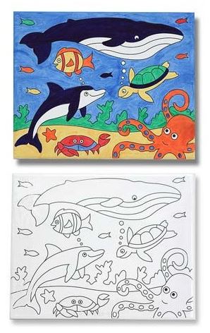 Pictura pe panza canvas - Animale marine Melissa and Doug