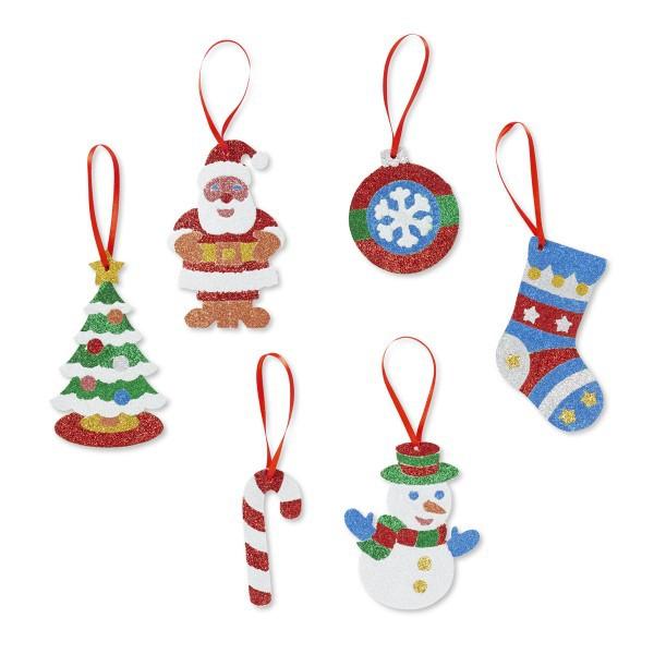 Mess-free Glitter, Christmas ornaments. Ornamente de Craciun