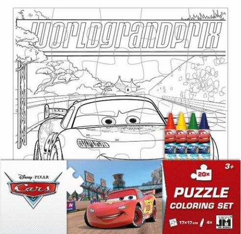 Disney Pixar Cars, Puzzle coloring set. Puzzle de colorat, Masini