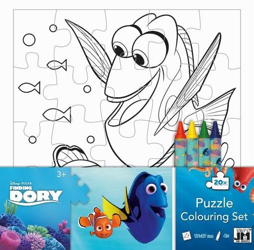 Disney Finding Dory, Puzzle coloring set. Puzzle de colorat, In cautarea lui Dory