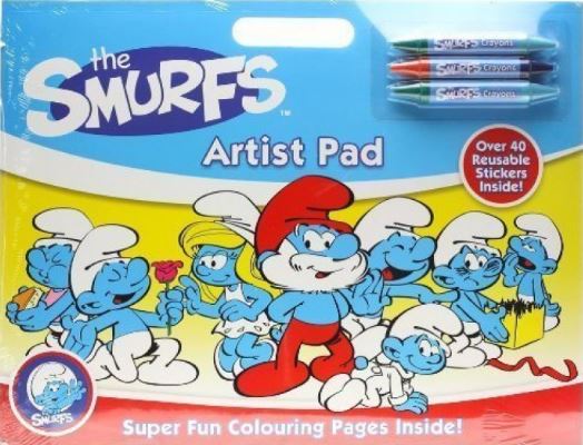 The Smurfs artist pad. Trusa artist, Strumfii
