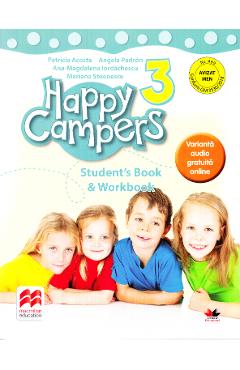 Coperta cărții 'Happy Campers 3. Student’s Book and Workbook - Patricia Acosta'