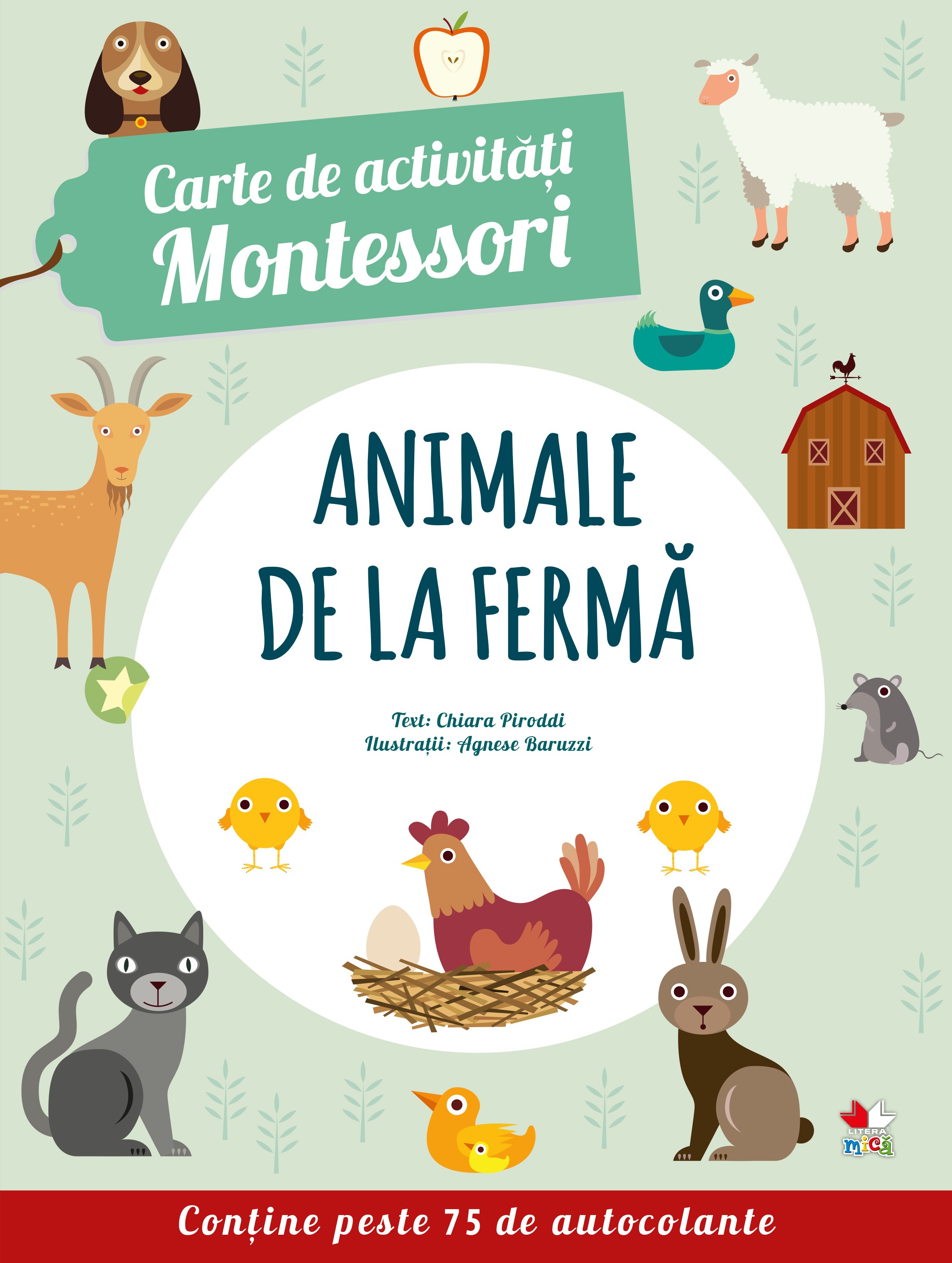 Carte de activitati Montessori: Animale de la ferma