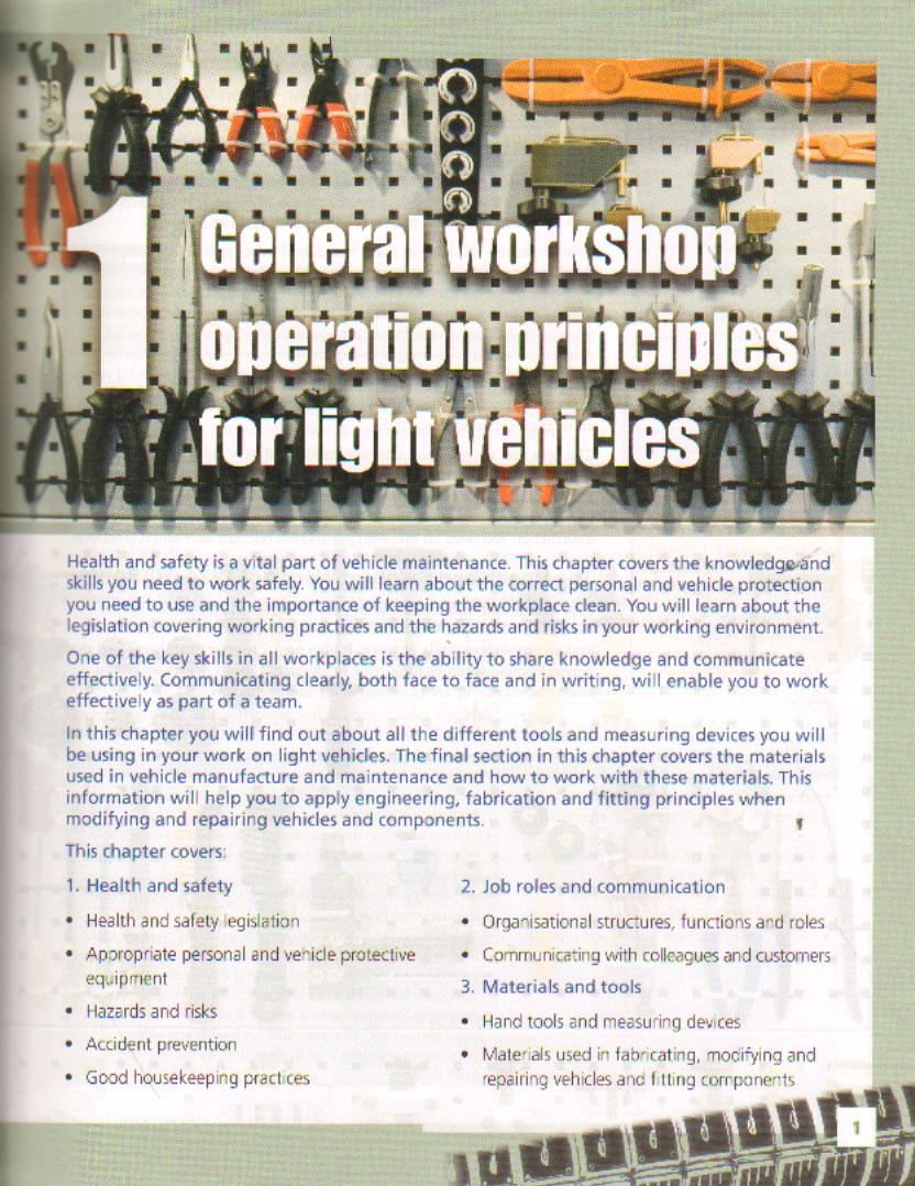Level 2 Principles of Light Vehicle Maintenance and Repair C