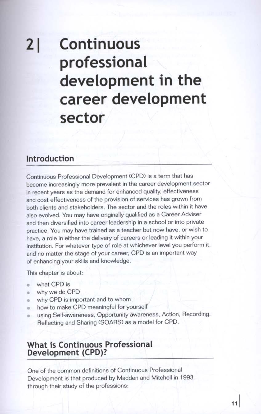 CPD for the Career Development Professional