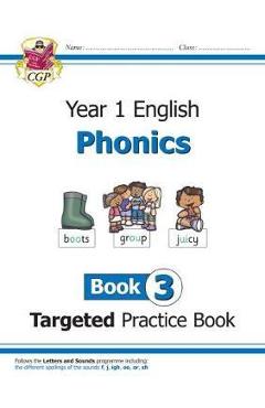 Coperta cărții 'New KS1 English Targeted Practice Book: Phonics - Year 1 Boo'