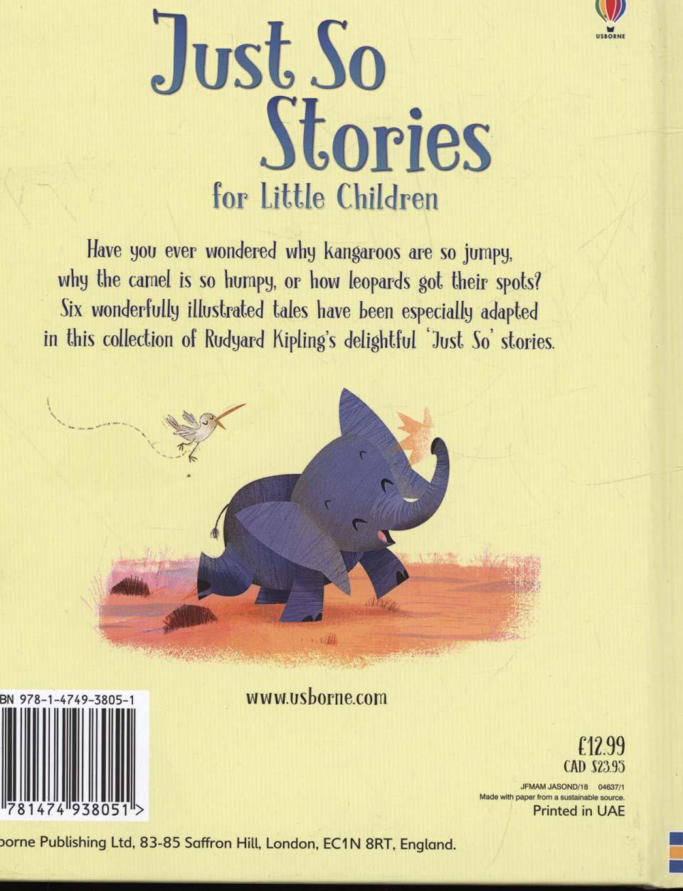 Coperta cărții 'Just So Stories for Little Children'