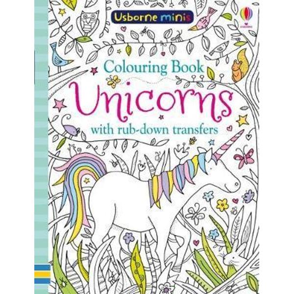 Colouring Book Unicorns with Rub-Down Transfers