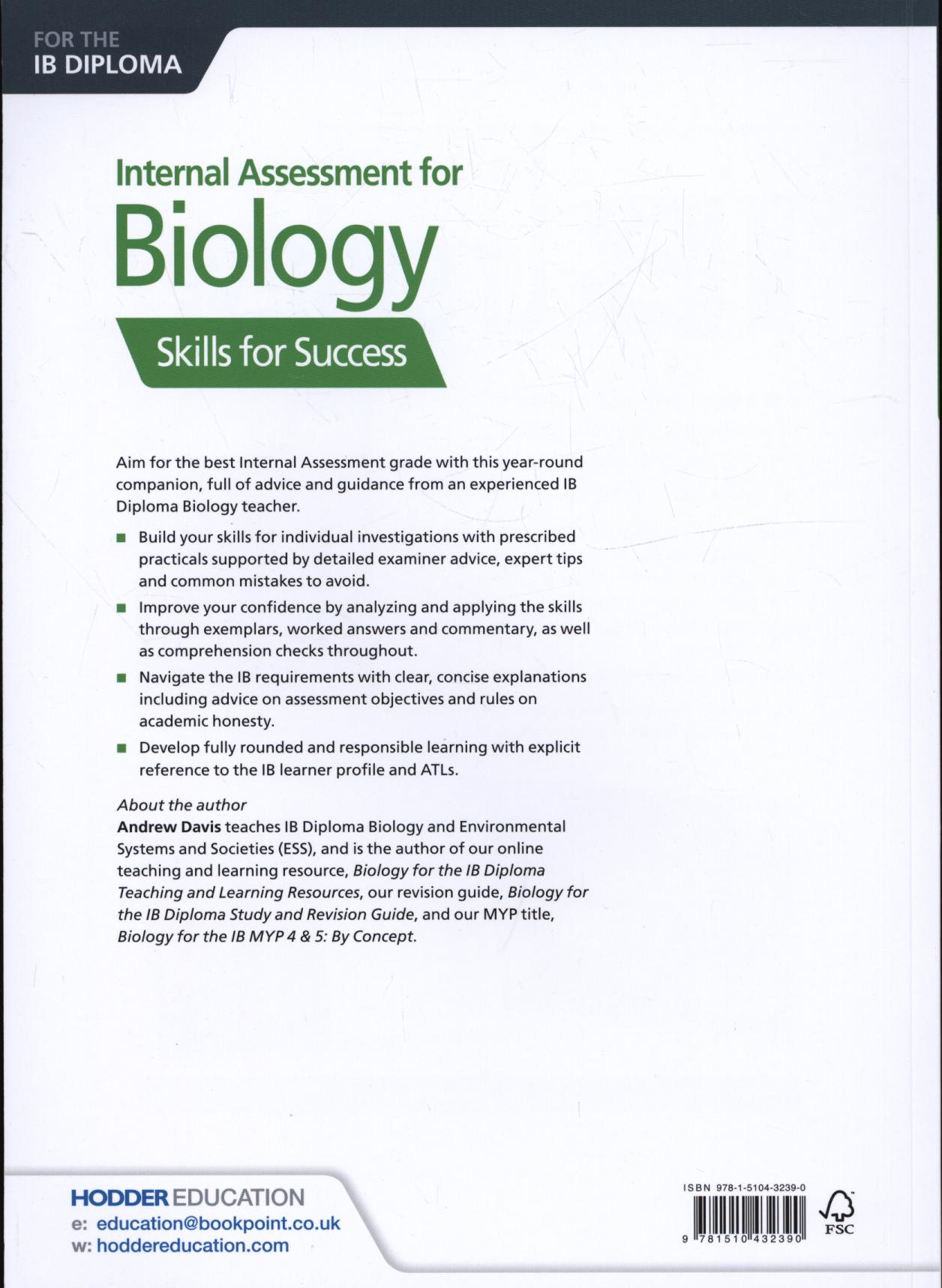 Internal Assessment for Biology for the IB Diploma: Skills f