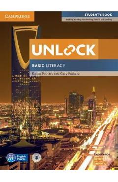 Coperta cărții 'Unlock Basic Literacy Student's Book with Downloadable Audio'