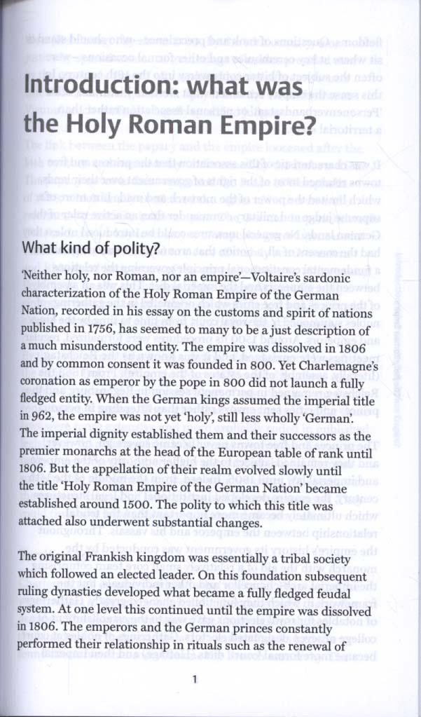 Holy Roman Empire: A Very Short Introduction