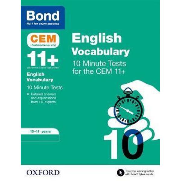 Bond 11+: CEM Vocabulary 10 Minute Tests